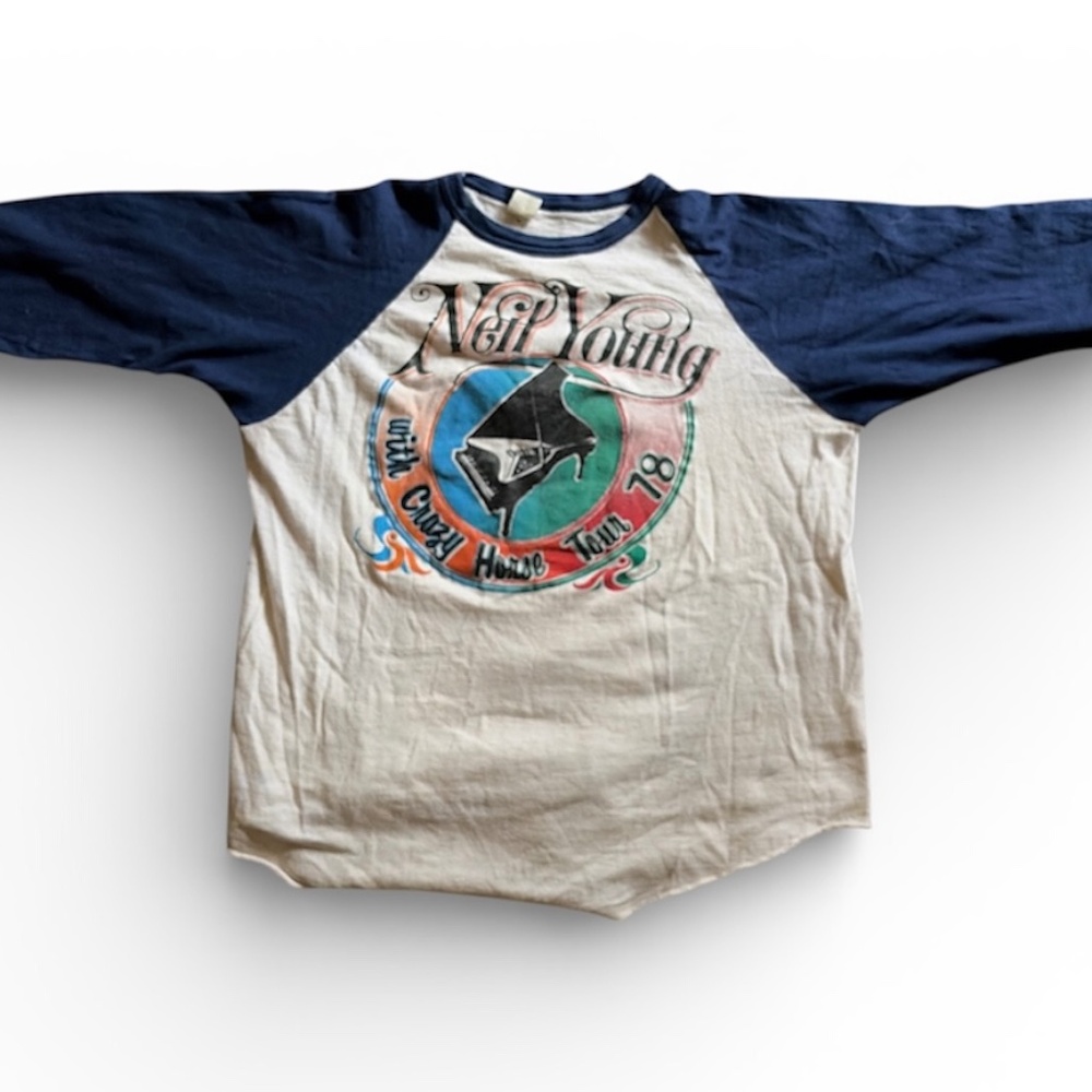 Vintage Neil Young & Crazy Horse 1978 Tour Raglan Tee